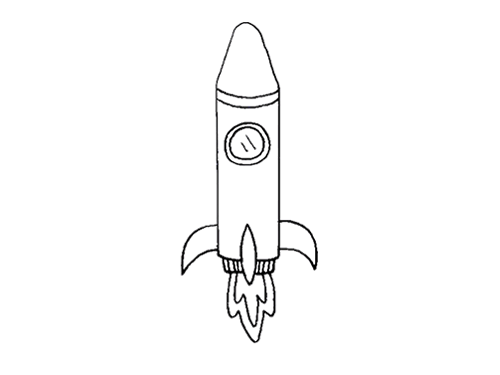 小火箭简笔画 小火箭简笔画图片