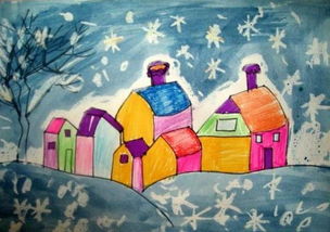 儿童雪景画作品 儿童雪景画作品介绍怎么写