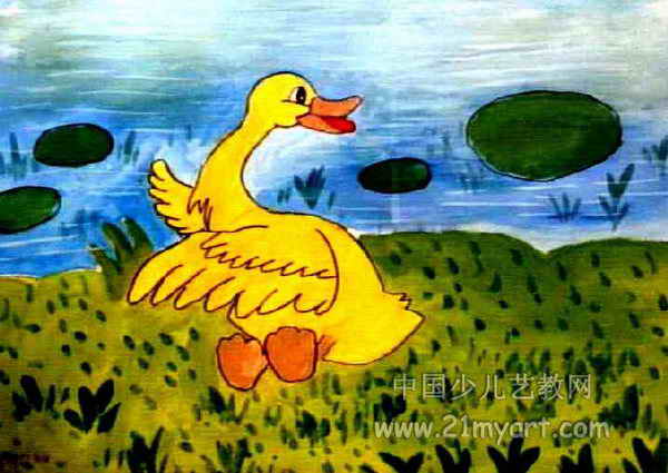 鸭子儿童画 鸭子儿童画图片
