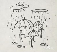 下雨天的图片简笔画 下雨天的简笔画