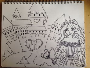 童话公主简笔画城堡图片