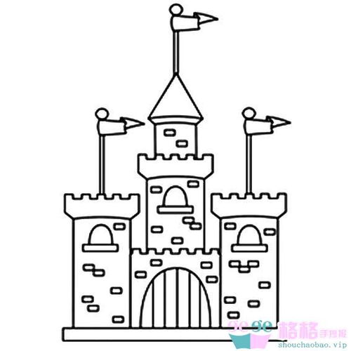 简笔画城堡儿童简笔画 城堡儿童简笔画图片
