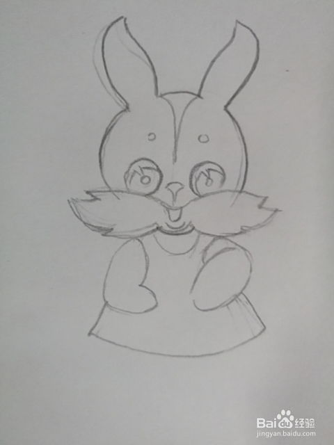 小兔子简笔画彩色 小兔子简笔画彩色可爱