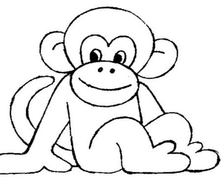 瘦瘦的猴子简笔画图片