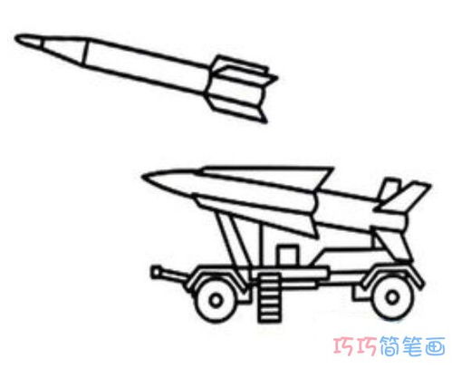 东风导弹车画法图片