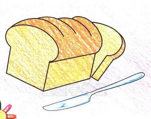 面包图片简笔画 面包图片简笔画涂色