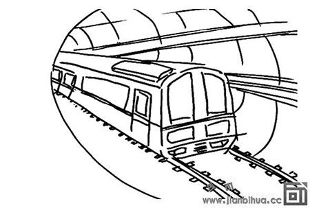 地铁的简笔画法简单图片