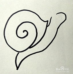 儿童画蜗牛的简单画法 蜗牛画法儿童画图片