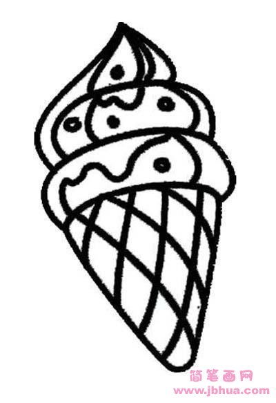 冰淇淋简笔画图片彩色 冰淇淋简笔画图片彩色卡通画