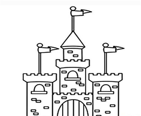 城堡简笔画魔法世界简笔画小仙女和魔法城堡城堡简笔画来了简单有趣
