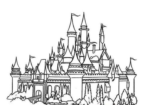 城堡简笔画简单 高级图片