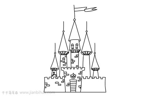 迪士尼城堡简笔画 上海迪士尼城堡简笔画