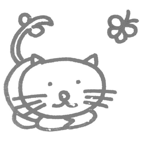 小猫可爱简笔画 可爱的小猫咪简笔画