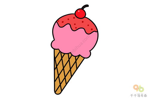 冰淇淋的简笔画 冰淇淋的简笔画图片大全可爱