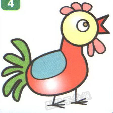 公鸡怎么画简单又漂亮 公鸡怎么画简单又漂亮带颜色