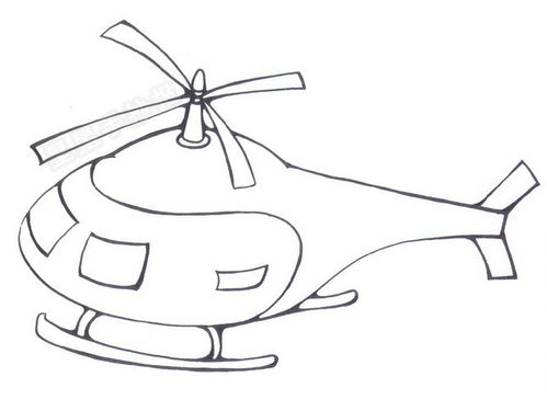 直升机的简笔画 武装直升机的简笔画