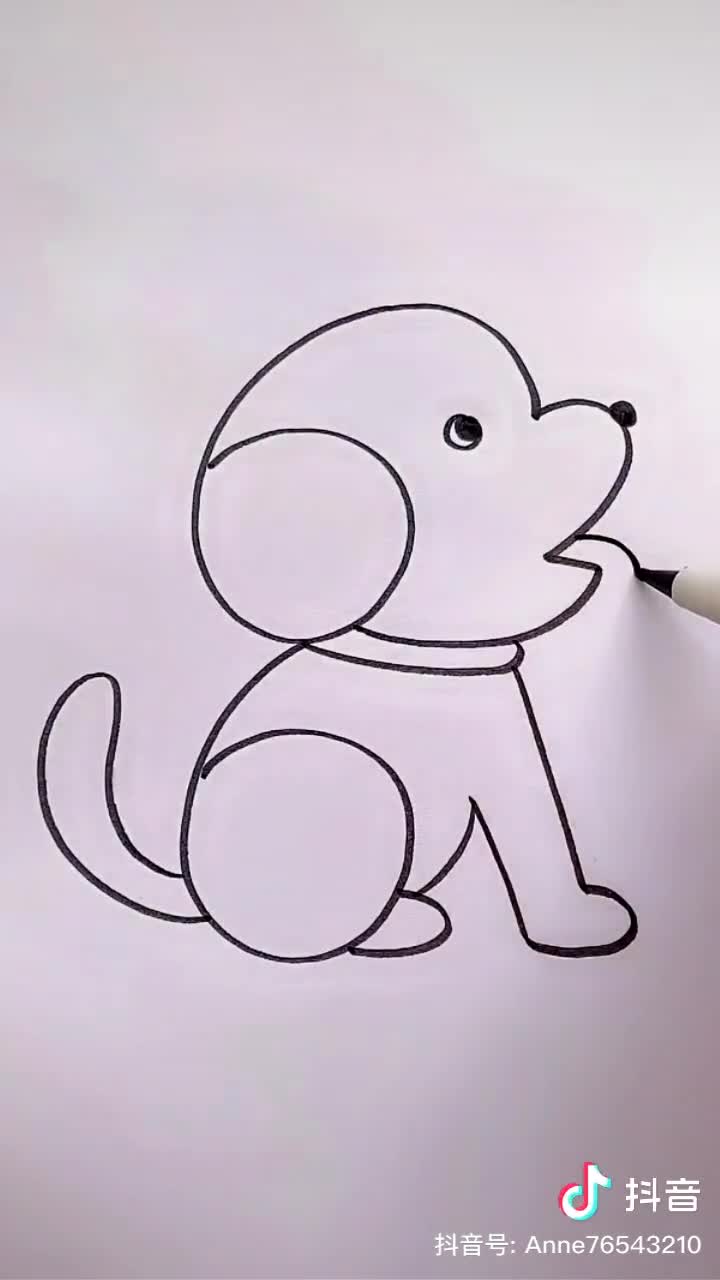 简单的小狗画法图片