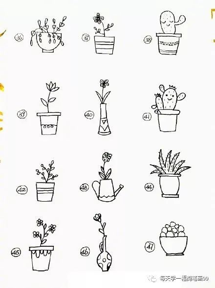 1000种简笔画植物 植物简笔画图片大全