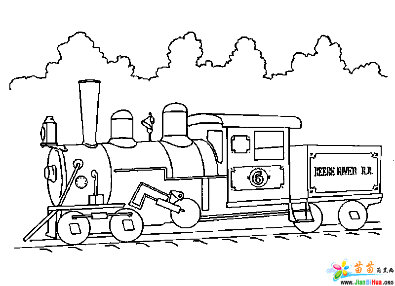 火车简笔画 火车简笔画图片幼儿