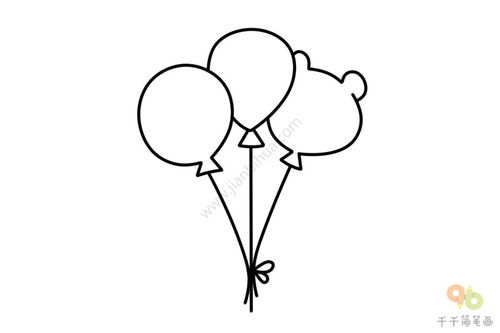 画气球简笔画 画气球简笔画步骤图