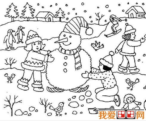 冬天的图片简笔画 冬天的图片简笔画儿童