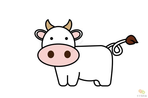 牛的简笔画 可爱 简单图片