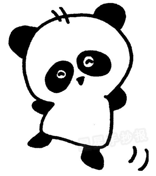 熊猫简笔画图片 熊猫简笔画图片可爱简单