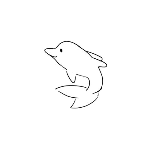 海豚图片简笔画 海豚图片简笔画可爱