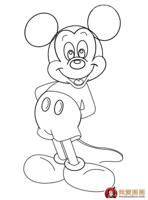 米奇老鼠简笔画可爱图片