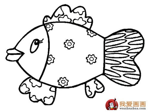 鱼的图片简笔画 鱼的画法简笔画图片