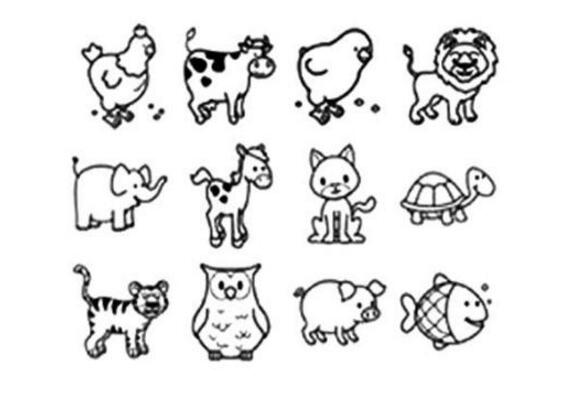 小动物简笔画大全可爱 小动物简笔画大全可爱彩色