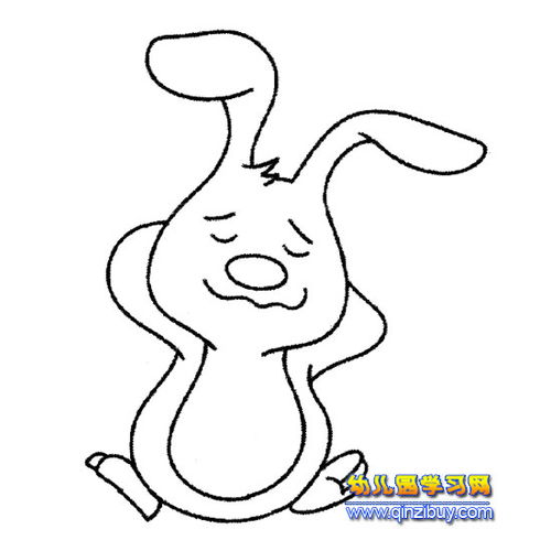 小白兔简笔画图片可爱 简笔画的小白兔