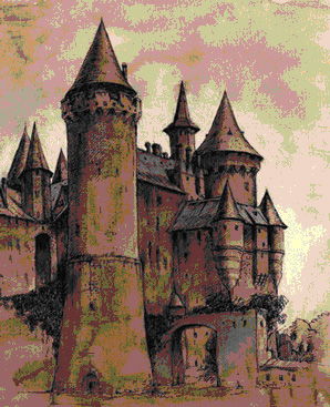 霍格沃茨城堡简笔画 霍格沃茨城堡简笔画彩色