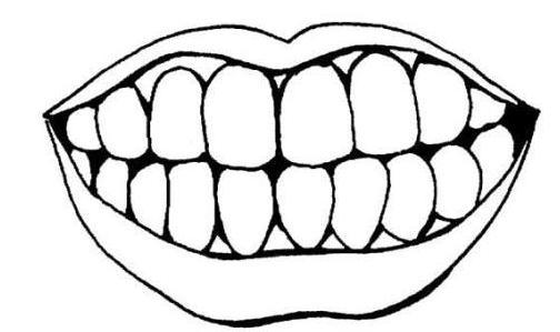 牙齿的简笔画 嘴巴和牙齿的简笔画