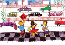安全图片儿童画 安全图片儿童画交通安全
