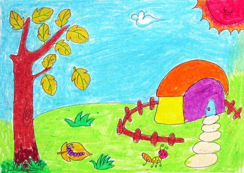 秋天的儿童画简单的画 秋天的儿童画简单的画一年级