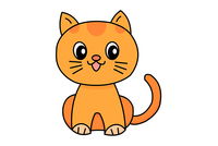 小猫简笔画彩色可爱 小猫简笔画彩色可爱简单