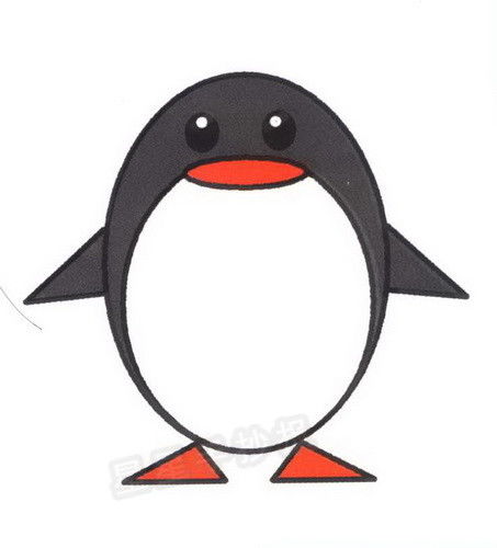 简笔画企鹅 简笔画企鹅的画法步骤
