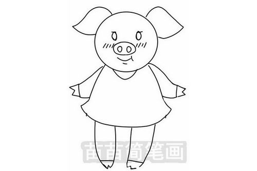 小猪的简笔画 小猪的简笔画可爱