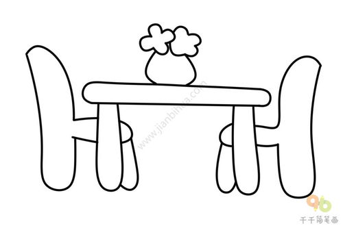 桌椅简笔画 桌椅简笔画简单