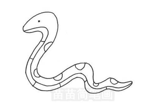 画法围着围巾的蛇简单画法美女蛇卡通简笔画画法蛇的简笔画画法蛇的简