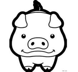 猪的简笔画 猪的简笔画可爱步骤