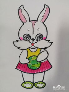 小兔子简笔画彩色 小兔子简笔画彩色可爱