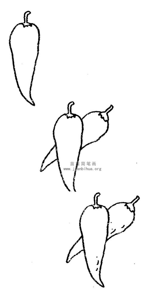 辣椒简笔画法图片