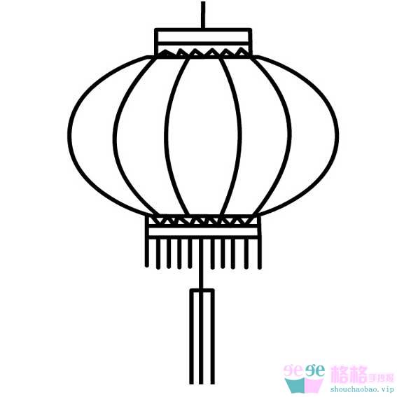 春节灯笼的画法图片
