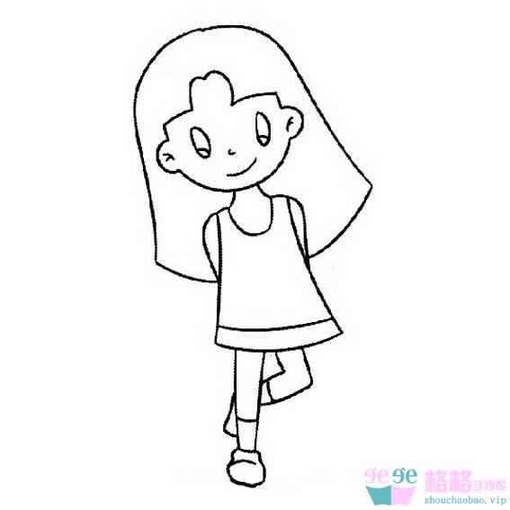 卡通小女孩简笔画 怎么画小女孩简单又漂亮