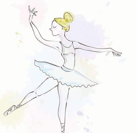 跳舞的小女孩简笔画 在舞台上跳舞的小女孩简笔画