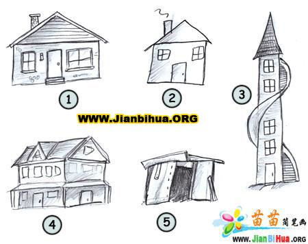 房子卡通简笔画 房子卡通简笔画图片大全带颜色