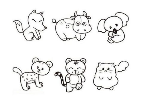 100种卡通可爱小动物简笔画 100种可爱简笔画小动物