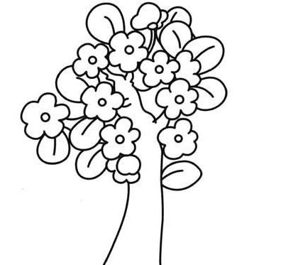 春天的小树简笔画图片